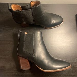 Madewell Black Leather Ankle Boots